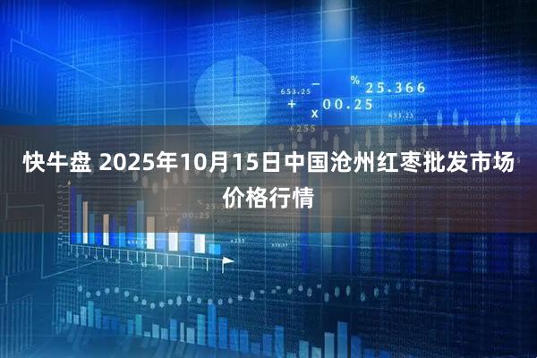 快牛盘 2025年10月15日中国沧州红枣批发市场价格行情