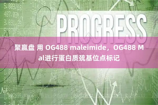 聚赢盘 用 OG488 maleimide，OG488 Mal进行蛋白质巯基位点标记